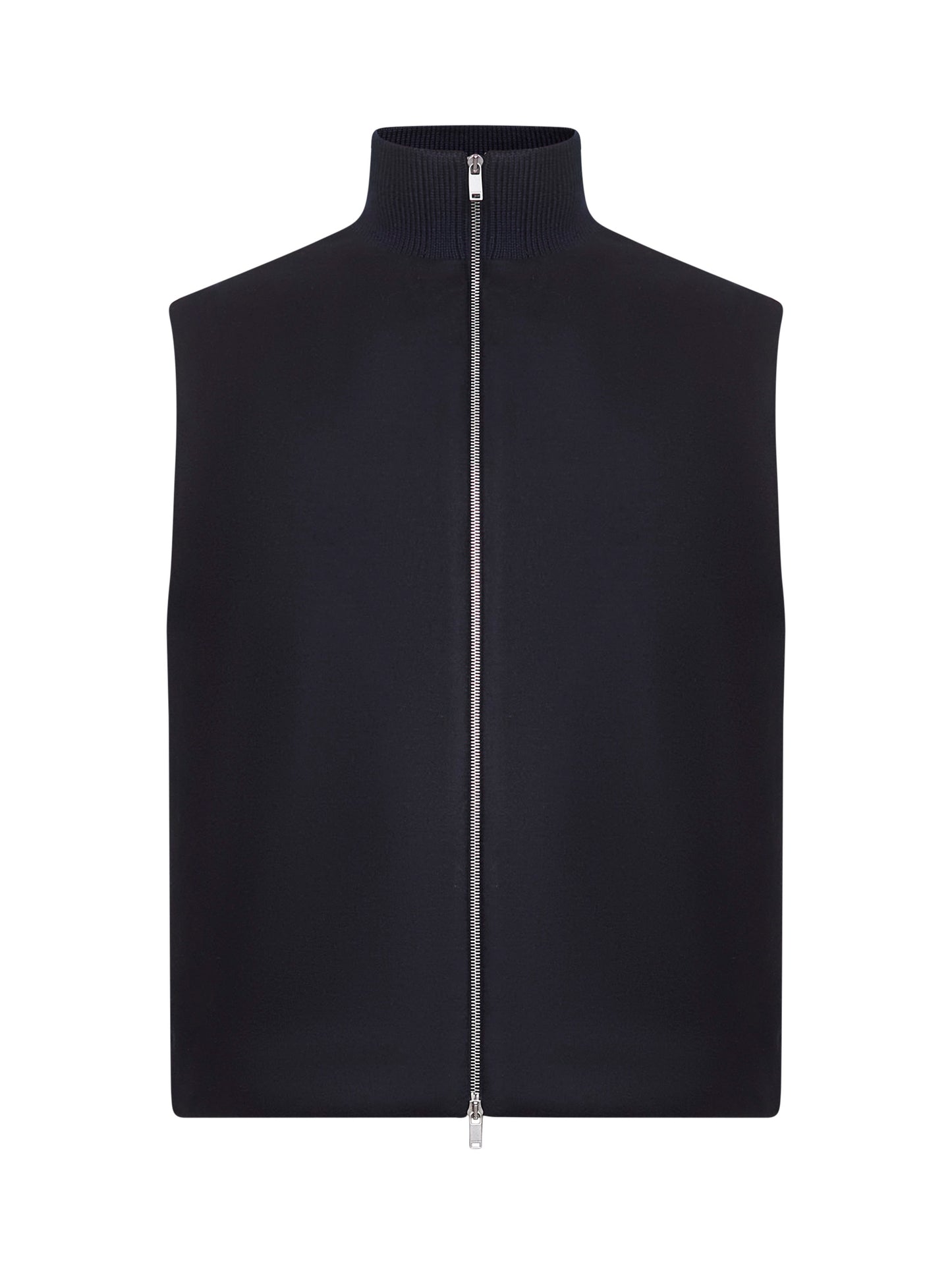 Blue melton wool padded vest