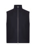 Blue melton wool padded vest