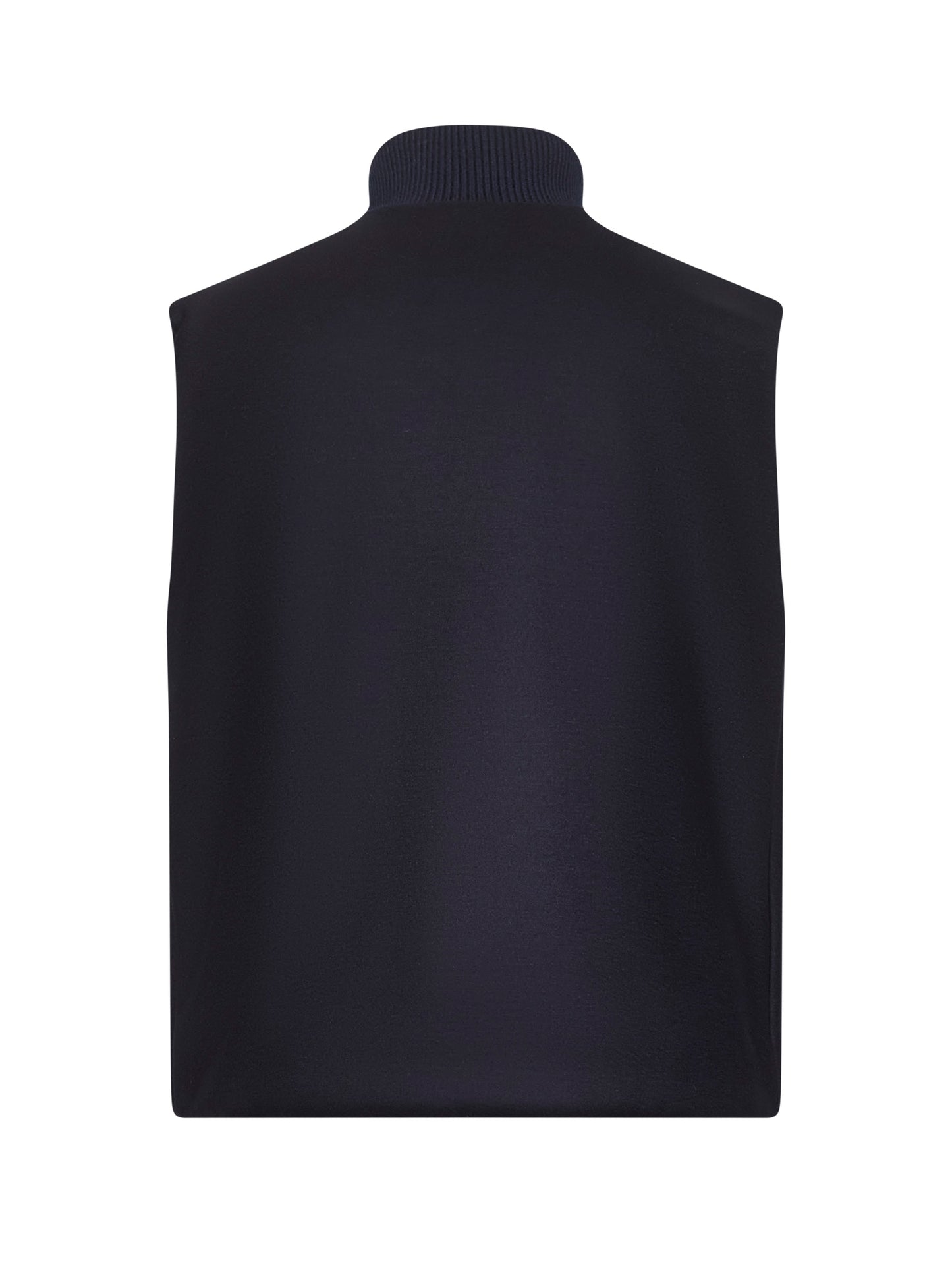 Blue melton wool padded vest
