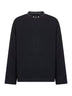 T-shirt in cotone nero con borchie