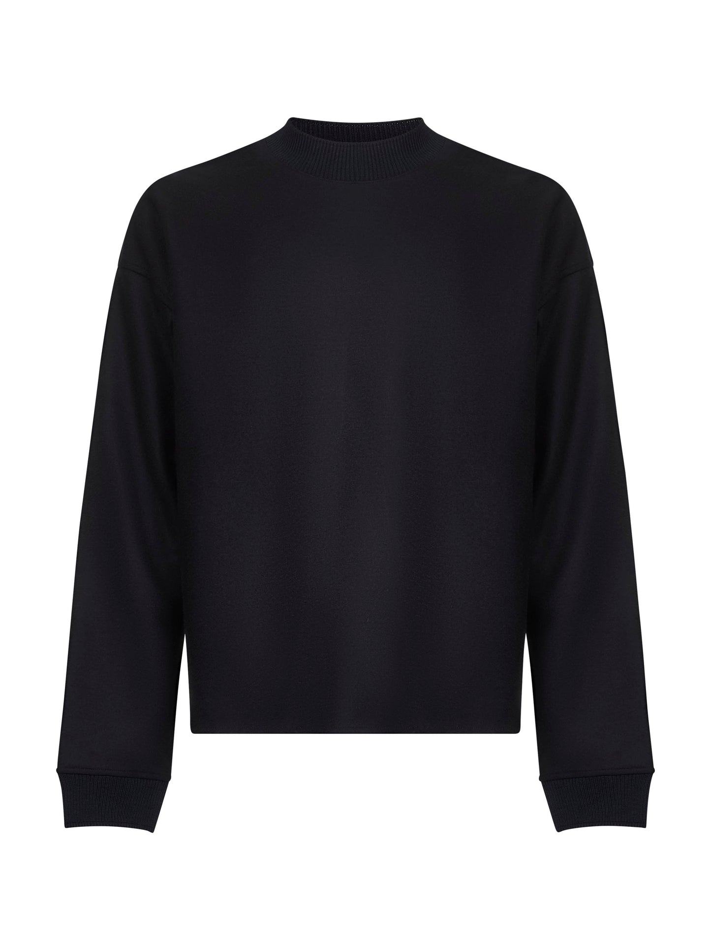 Blue wool jersey sweatshirt