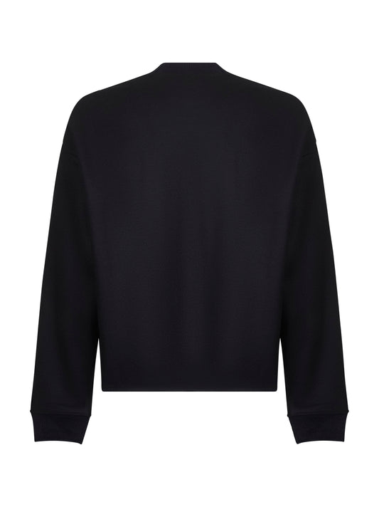 Blue wool jersey sweatshirt