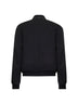 Bomber in gabardine di lana nera