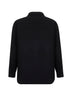 Giacca-camicia in feltro di lana vergine nero