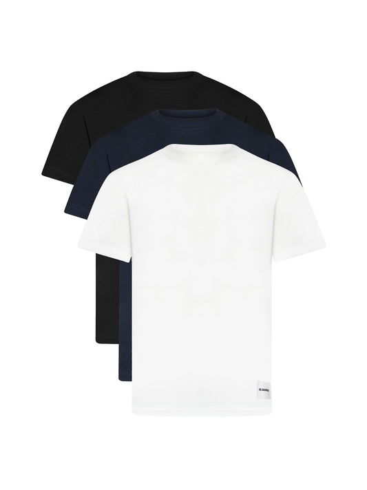 Set di 3 T-shirt in jersey di cotone