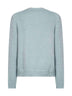 Powder blue alpaca and wool blend crewneck sweater