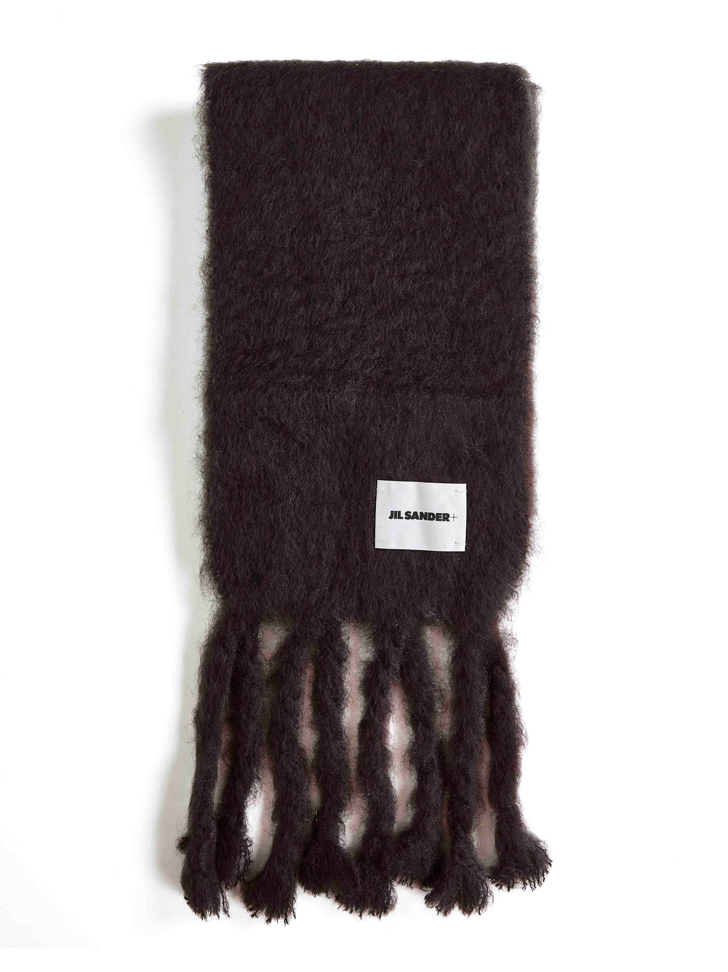 Burgundy mohair and wool blend scarf