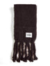 Burgundy mohair and wool blend scarf