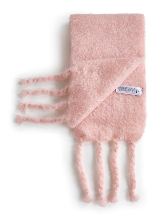 Sciarpa in misto mohair e lana rosa