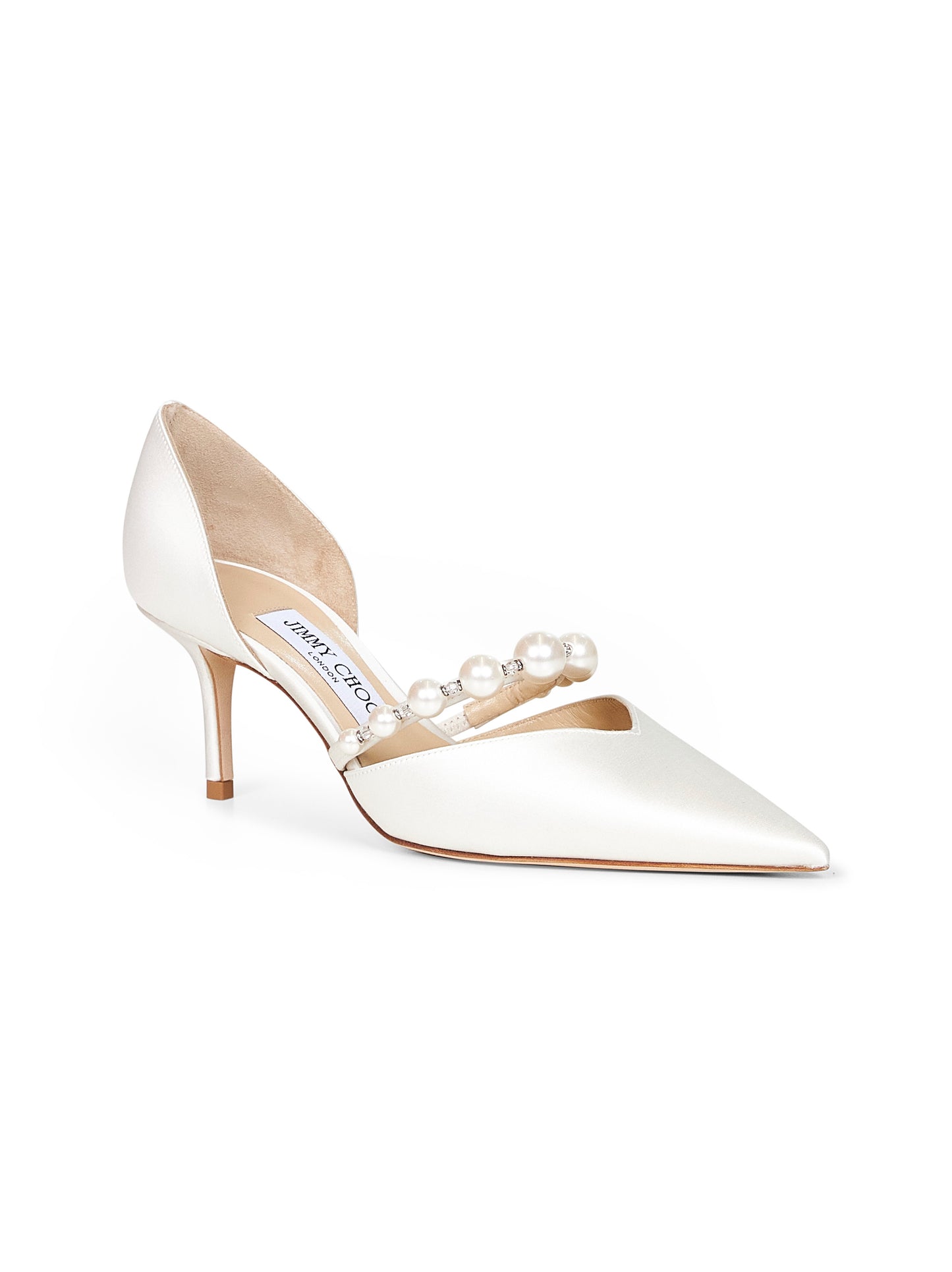 Ivory satin Aurelie 65 pumps