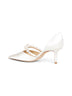 Ivory satin Aurelie 65 pumps