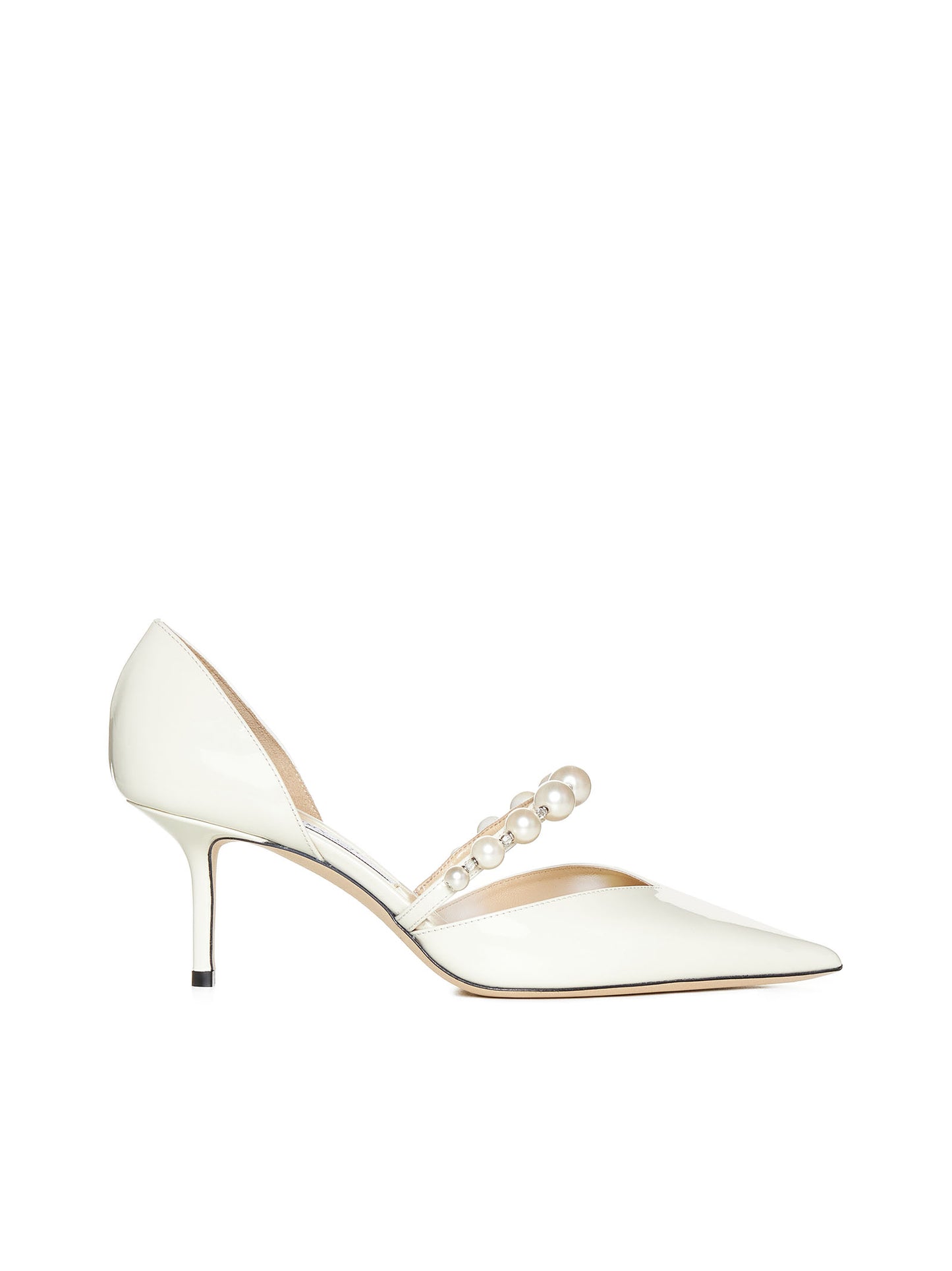 Pointed patent leather pumps