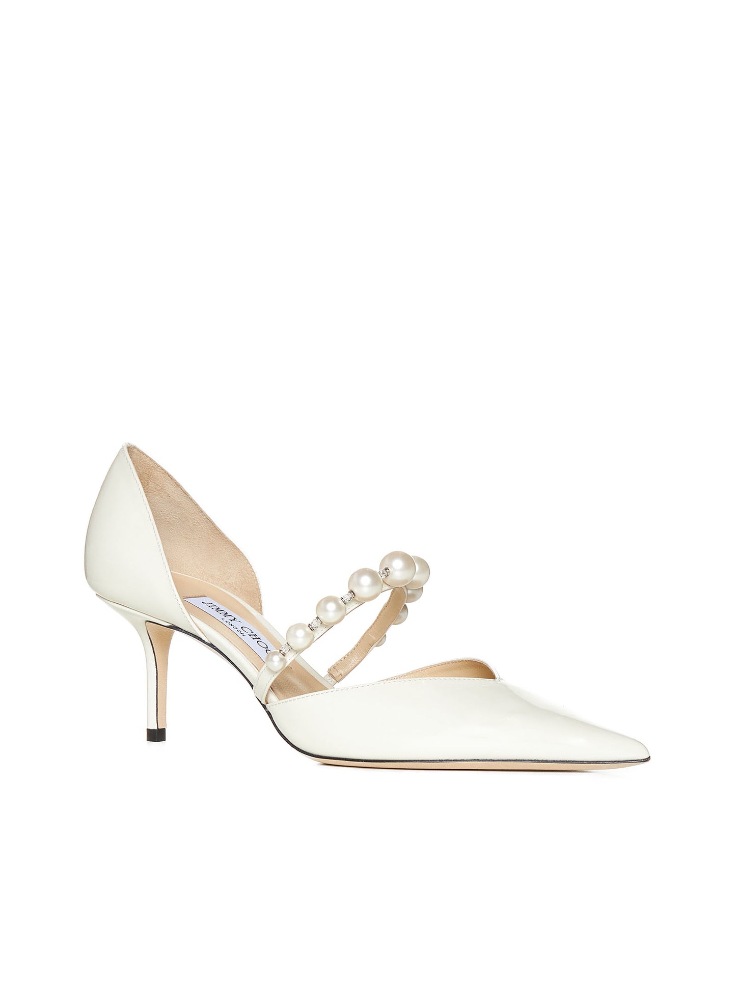 Pointed patent leather pumps