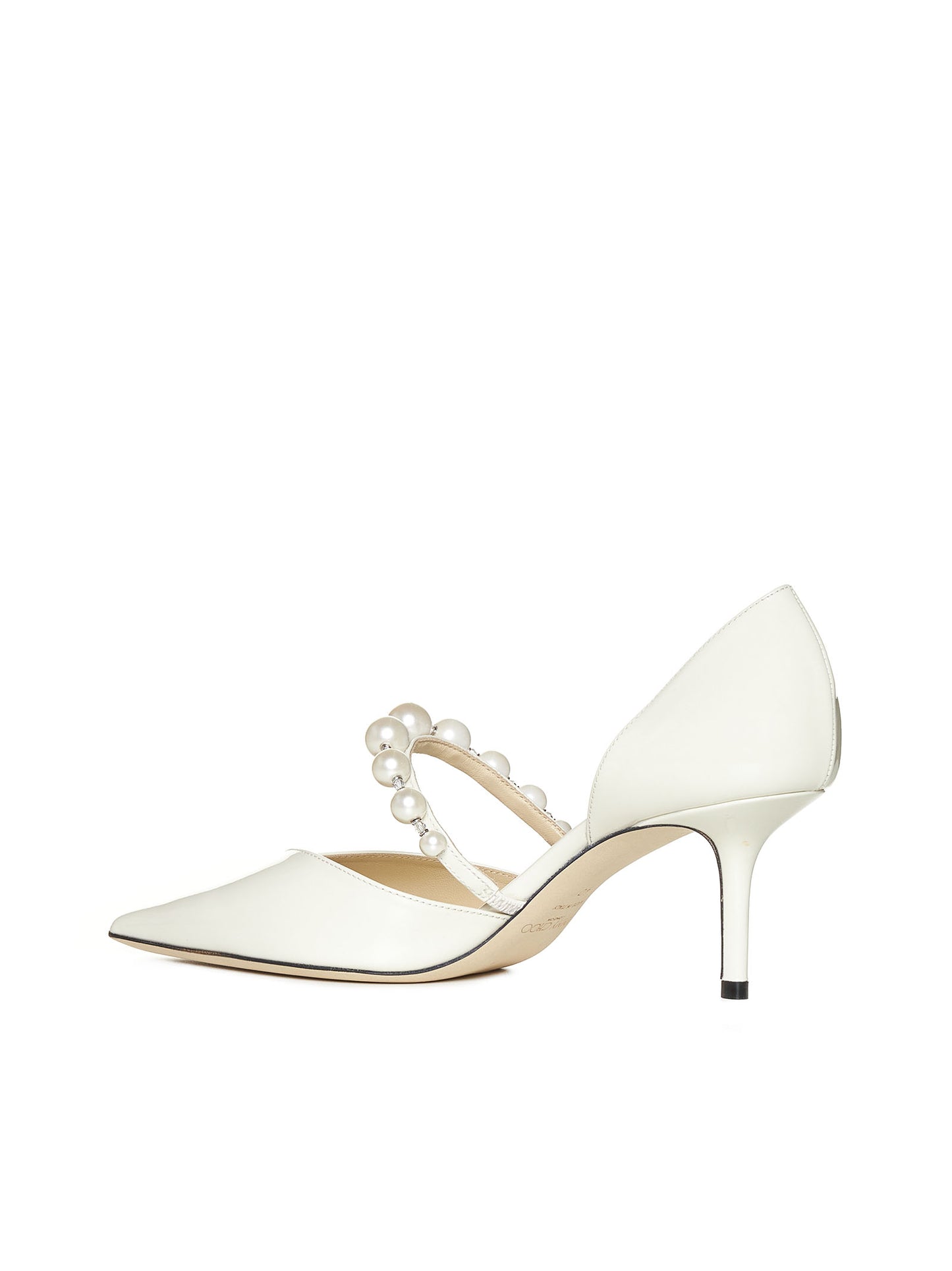 Pointed patent leather pumps