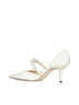 Pointed patent leather pumps