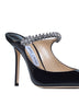 Mules Bing 100 in vernice con cristalli