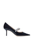 Bing 65 crystals patent leather pumps