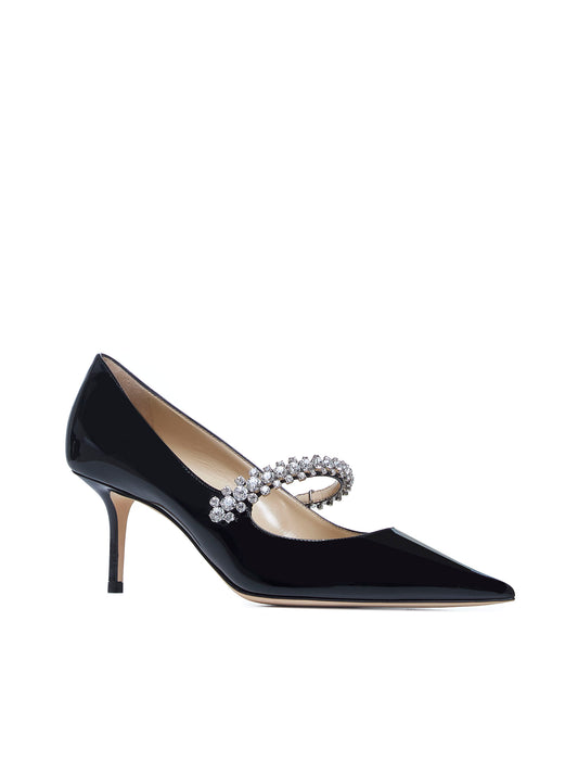 Bing 65 crystals patent leather pumps
