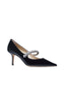Bing 65 crystals patent leather pumps