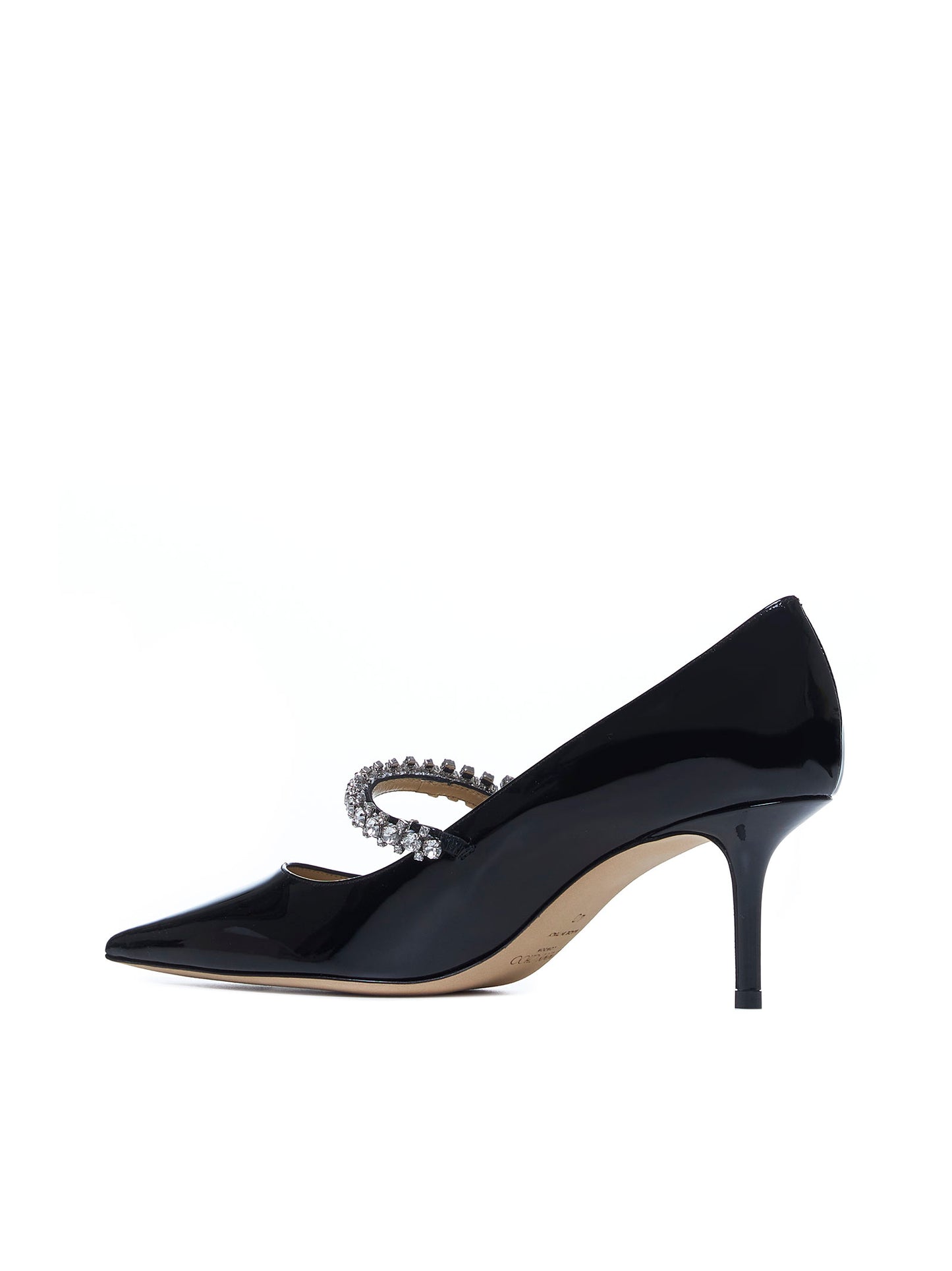Bing 65 crystals patent leather pumps