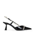 Slingback Camila 65 in pelle verniciata nera