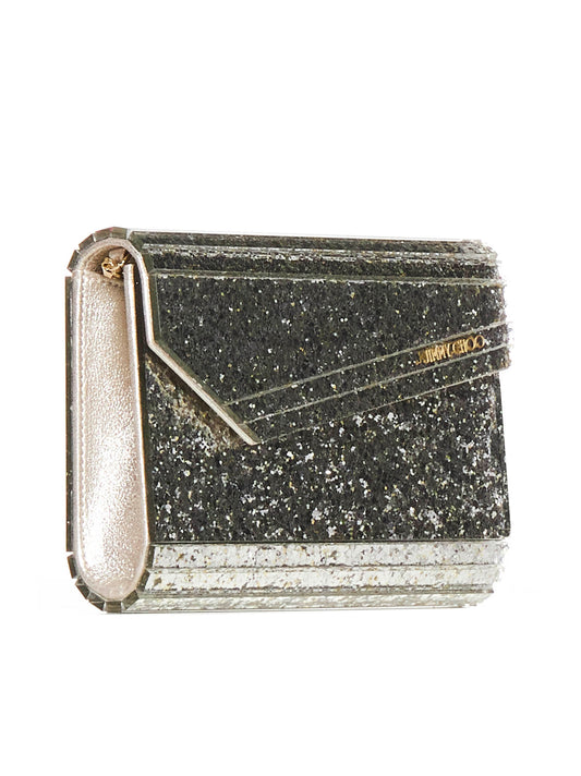 Candy glitter acrylic clutch bag by Jimmy Choo