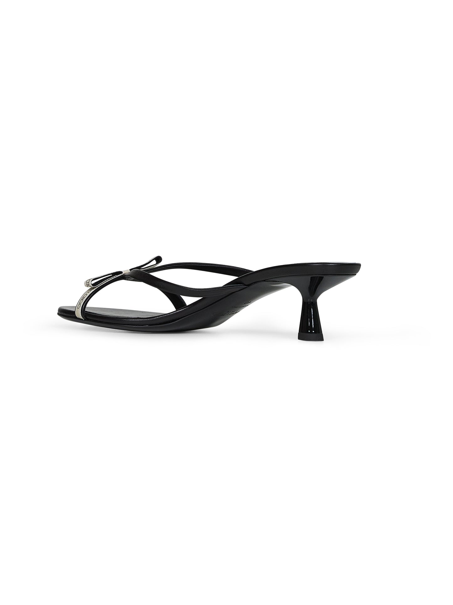 Black leather Ciela 45 mules