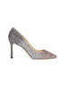 Multicolor glitter fabric Romy 85 pumps