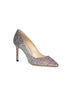 Multicolor glitter fabric Romy 85 pumps