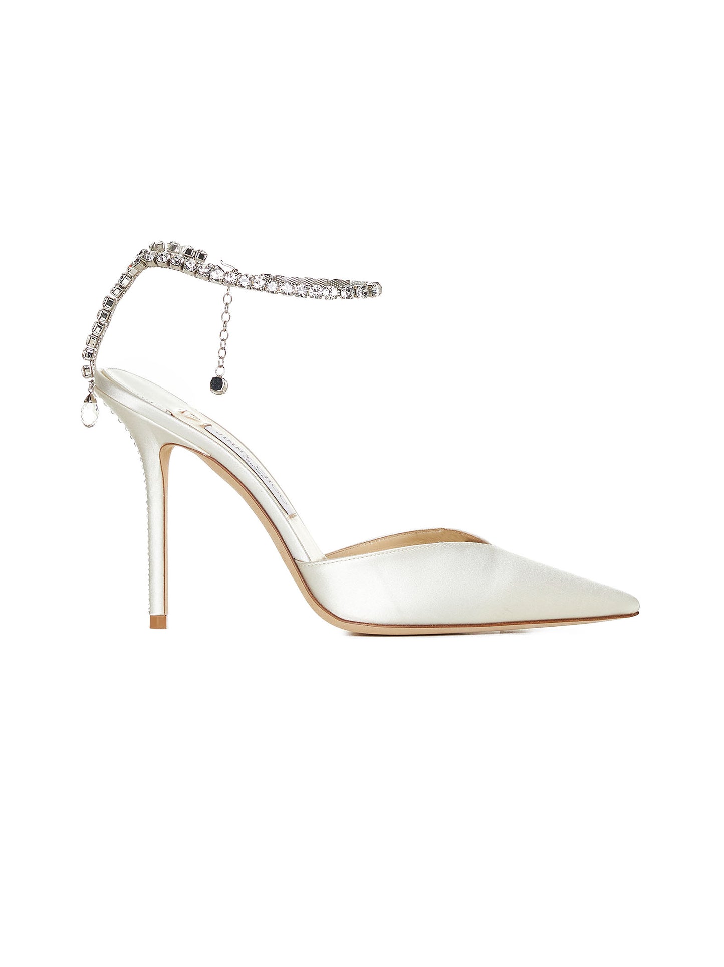 Ivory satin pumps
