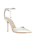 Ivory satin pumps
