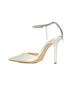 Ivory satin pumps