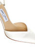 Ivory satin pumps