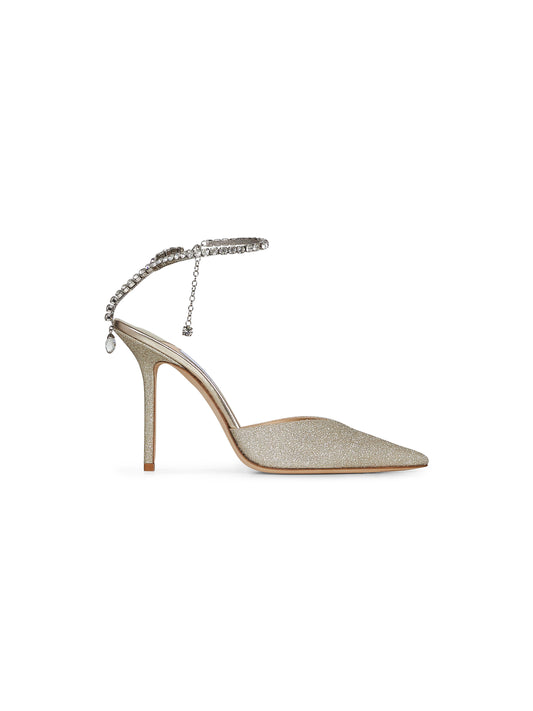 Platinum glitter Saeda 100 pumps