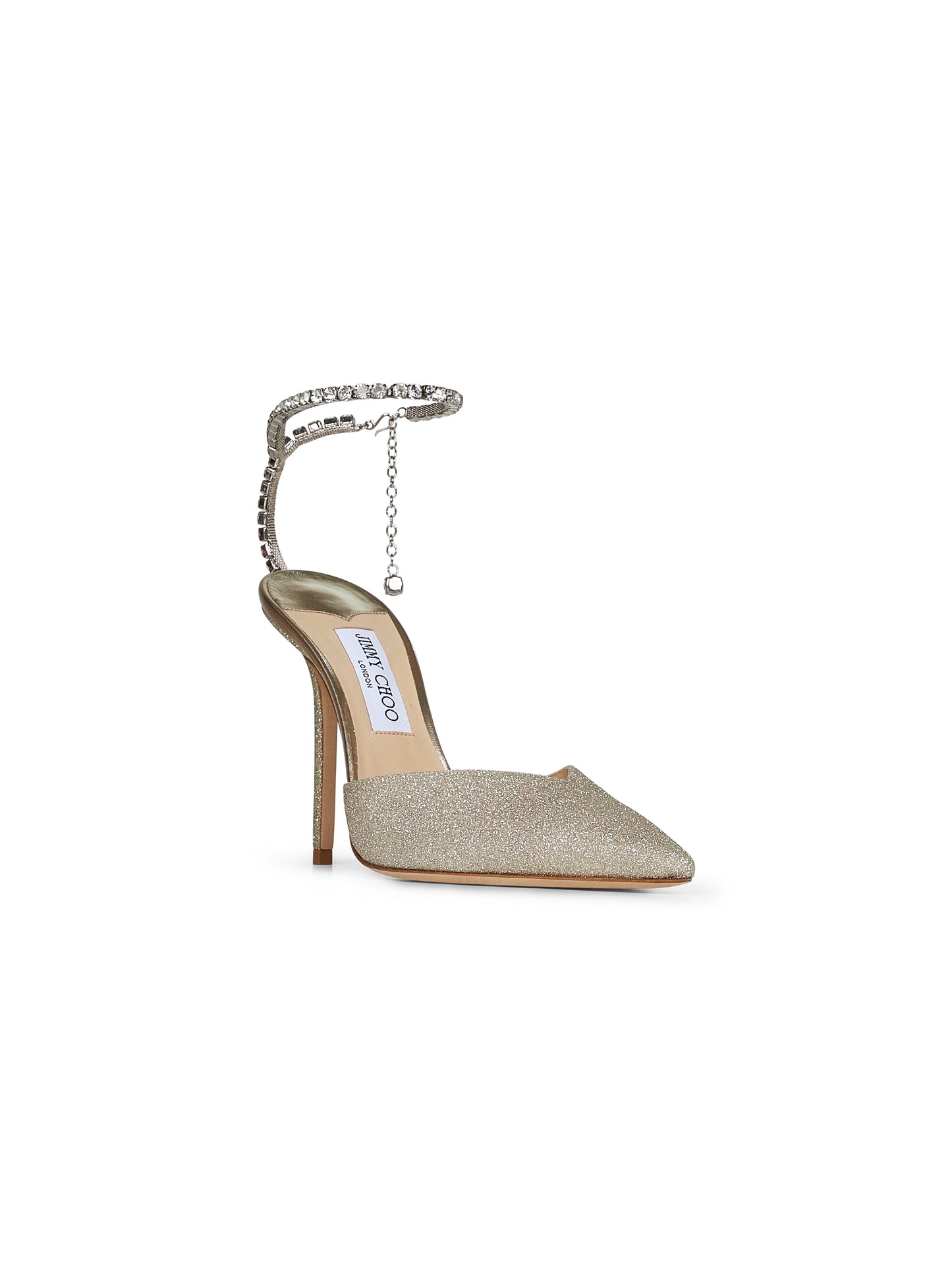 Platinum glitter Saeda 100 pumps