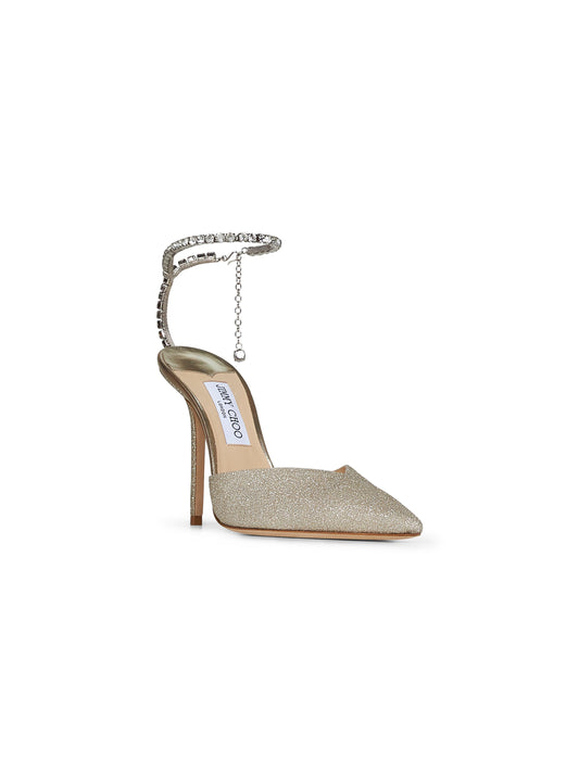 Platinum glitter Saeda 100 pumps