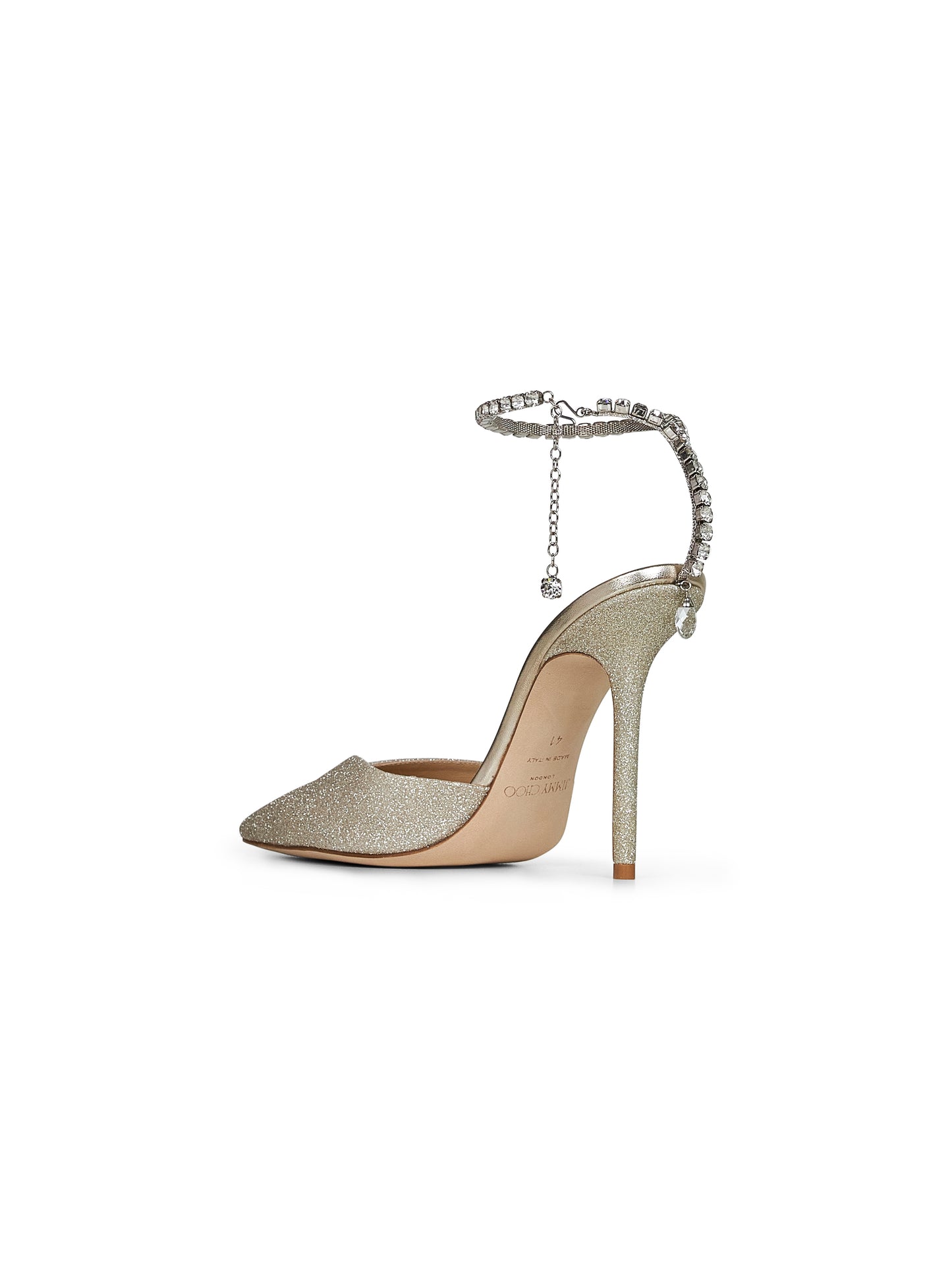 Platinum glitter Saeda 100 pumps