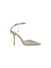 Platinum glitter Saeda 100 pumps