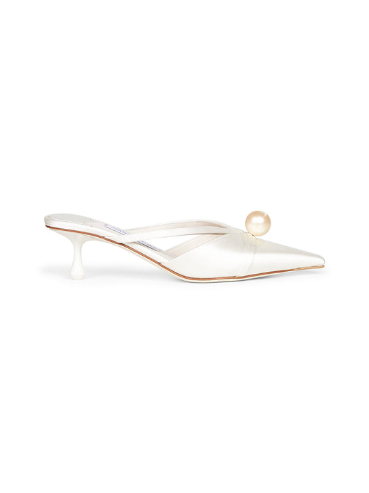Ivory satin Sana Mule 50 mules