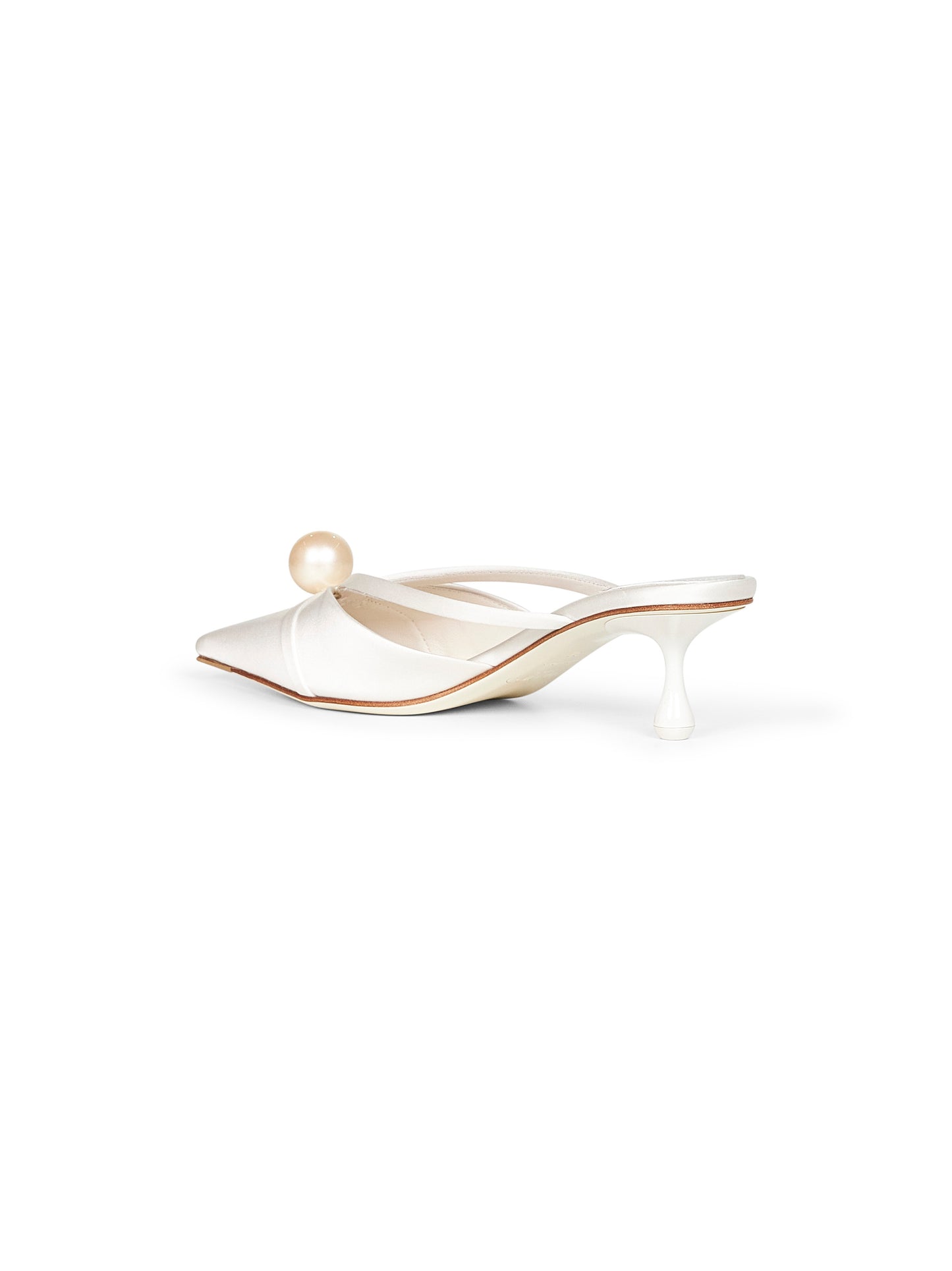 Ivory satin Sana Mule 50 mules