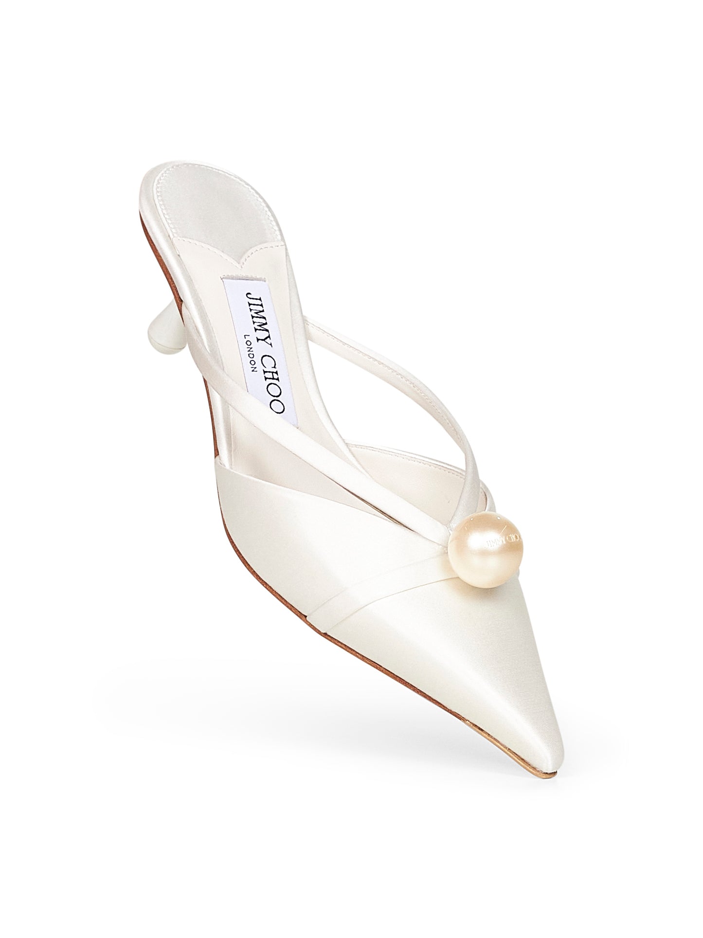 Ivory satin Sana Mule 50 mules