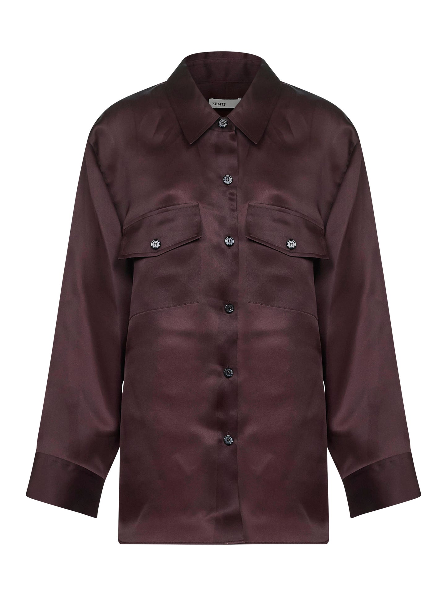 Camicia Matteo in organza compatta marrone