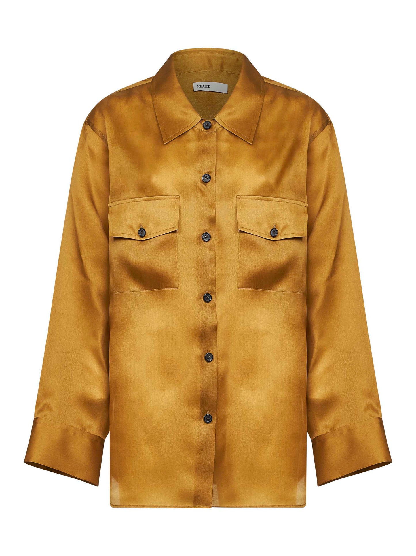 Ocher compact organza Matteo shirt