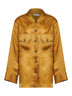 Ocher compact organza Matteo shirt