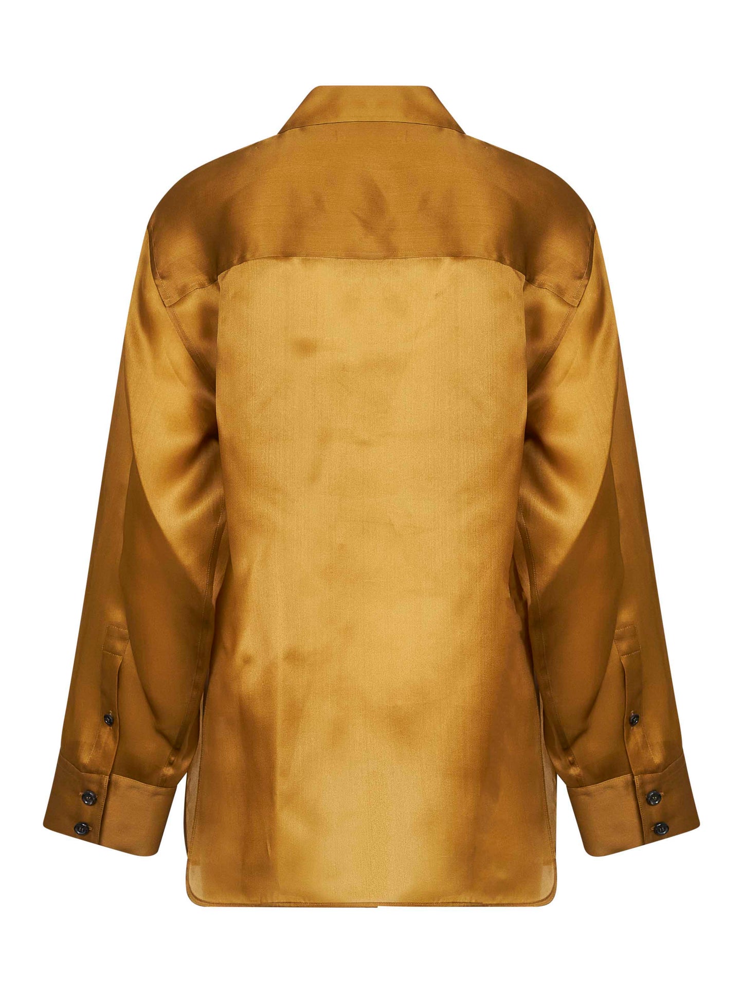 Ocher compact organza Matteo shirt