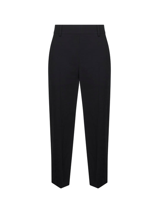 Black stretch viscose suiting Cam trousers