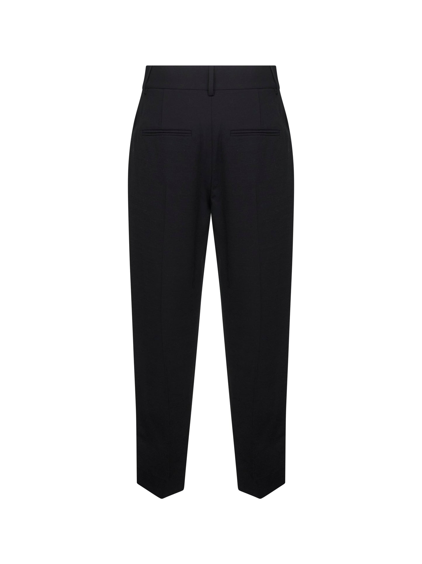 Black stretch viscose suiting Cam trousers