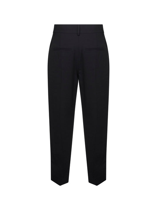 Black stretch viscose suiting Cam trousers