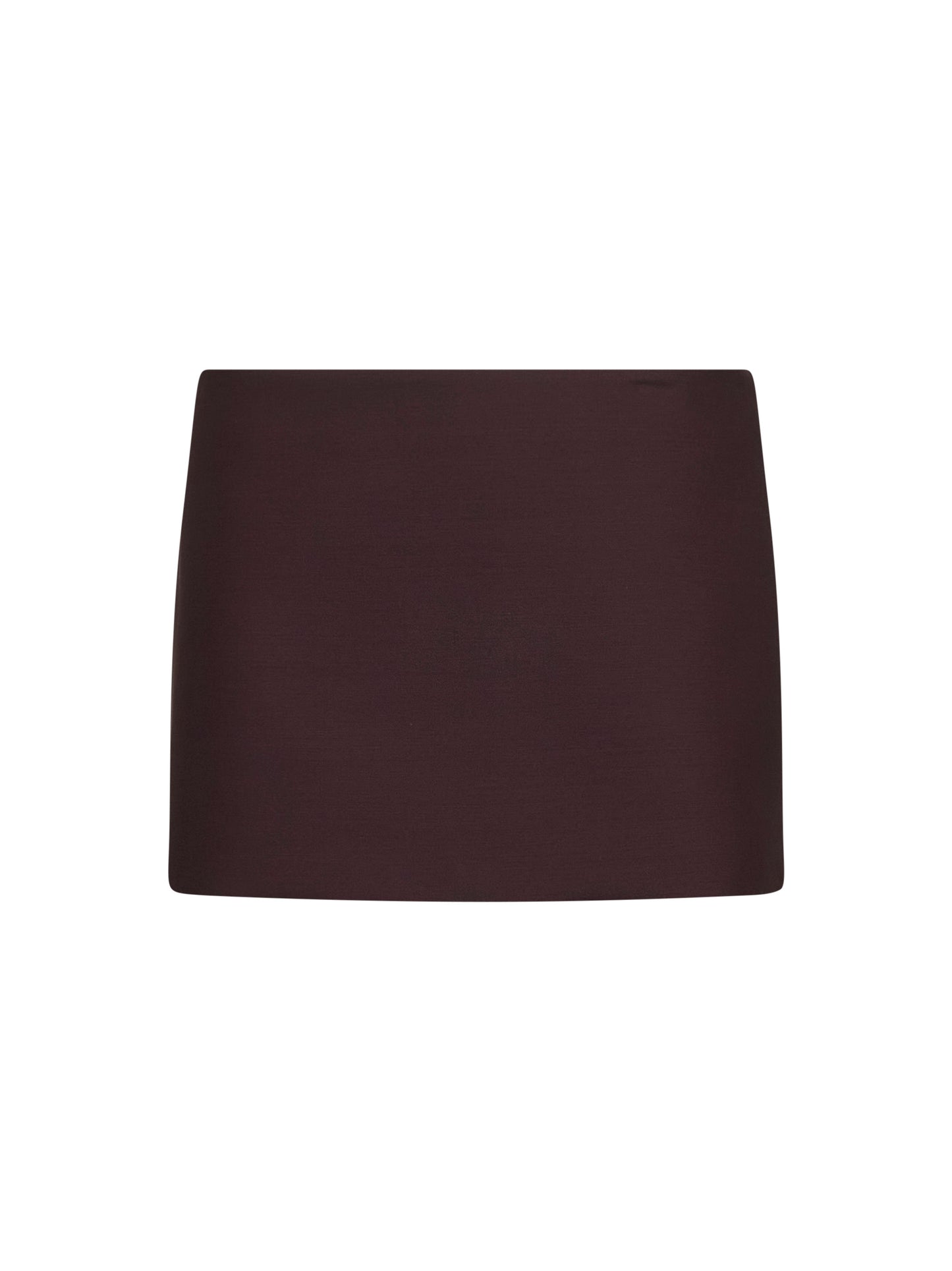 Almandine silk and wool faille Jett mini skirt