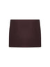 Almandine silk and wool faille Jett mini skirt